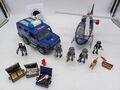Playmobil / Polizei - Geldtransporter dazu ein Polizei-Hubschrauber mit Figuren