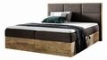 Boxspringbett WOOD II Hotelbett Mit zwei Bettkasten Kontinentales Bett Eiche