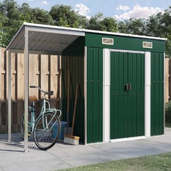 Gartenhaus mit Schleppdach Gerätehaus Fahrradschuppen Geräteschuppen Stahl DE