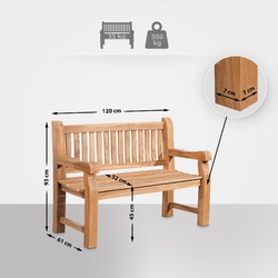 Teakbank Jackson V2 Wetterfeste Gartenbank Holzbank Parkbank Aus Teakholz