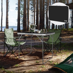 Klapptisch Campingtisch Gartentisch mit Tragegriff Aluminium Grau oder Schwarz
