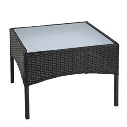 Polyrattan Beistelltisch Rattan Tisch Gartentisch Balkontisch Loungetisch Möbel✔ 3 Farben wählbar ✔ Sicherheitsglas ✔ UV-beständig ✔