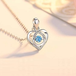 Frauen Herz Halskette - Herz Der Ewigkeit - Liebes Halskette S925 Damenschmuck