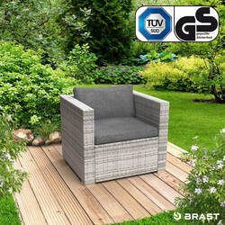 Gartenmöbel Poly Rattan Lounge Möbel ALU Garten Garnitur Sitzgruppe Sofa⭐⭐⭐⭐⭐✔15 Modelle ✔3 Farben✔TÜV ✔hochwertiges Rundrattan