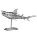 Hai Skulptur mit standfuß 106x36x61 cm silber aus Aluminium WOMO-Design
