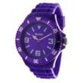 Nuvo Quarzuhr Violett farbene Unisex Armbanduhr aus Silikon