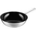 Silit Wok Wuhan, Edelstahl 18/10 (1-tlg), Ø 28 cm, Induktion, schwarz|silberfarben