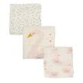 Mullwindel-Set LITTLE WATER SWAN L (80x80) 3er-Pack in creme/rosa