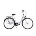 HAWK City Wave Premium White Damen 26 Zoll - Fahrrad mit 3-Gang Shimano Nabenschaltung, Beleuchtung & Ergogriffen