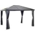 Sojag Pavillon Verona 10x14, BxT: 423x299 cm, inkl. Moskitonetze, grau