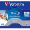 Verbatim Blu-ray-Rohling 1 Verbatim Rohling Blu-ray BD-R full printable 25GB 6x Jewelcase