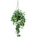Kunstpflanze Efeu, my home, Höhe 96 cm, Im Topf, mit Hängeampel, künstlicher Efeuhänger, grün