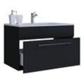 VCM my bath Badmöbel-Set Badinos 914842 schwarz 80,0 x 46,0 x 50,0 cm