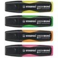 STABILO GREEN BOSS Textmarker farbsortiert, 4 St.