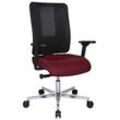 Topstar Bürostuhl Sitness Open X (N) Deluxe Alu mit Schiebesitz, OX39WTW2 T270 Stoff rot, Gestell alu