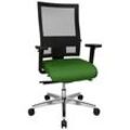 Topstar Bürostuhl Sitness 60, PS69BH W55 Stoff grün, Gestell alu