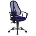 Topstar Bürostuhl Open Point P Plus, OP79A T38 Stoff blau, Gestell chrom