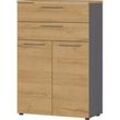 GERMANIA Aktenschrank Agenda Home, 4233-564 grafit, grandson-eiche 1 Fachboden 80,0 x 40,0 x 120,0 cm