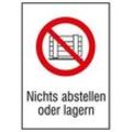 SafetyMarking® Verbotsaufkleber "Nichts abstellen oder lagern" rechteckig 13,1 x 18,5 cm