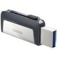 SanDisk USB-Stick Ultra Dual Drive USB Type-C silber, grau 256 GB