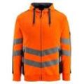 MASCOT® unisex Warnschutz-Langarmshirt Corby orange, schwarzblau Größe 2XL