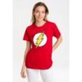 LOGOSHIRT T-Shirt DC Comics - Flash Logo mit lizenziertem Print, rot