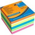 inFO Power Notes Haftnotizwürfel, 75 x 75 mm, 450 Blatt, blanko, 6 Farben