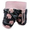 Corileo Pumphose Baby Kurze Pumphose Elefanten Parade Rosa/Grau Sommerhose Spielhose Gr. 50