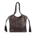 goldmarie Shopper Tasche STOP USING PLASTIC BAGS Leder braun
