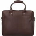 Dermata Aktentasche Leder 39 cm Laptopfach braun