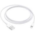 Apple iPad, iPhone, iPod, MacBook Anschlusskabel [1x Apple Lightning-Stecker - 1x USB 2.0 Stecker A] 1.00 m Weiß