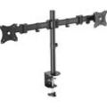 Digitus DA-90349 2fach Monitor-Tischhalterung 38,1 cm (15) - 68,6 cm (27) Schwarz Drehbar, Höhenverstellbar, Neigbar, Schwenkbar, Rotierbar, Stand