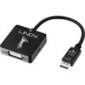 LINDY 41028 DisplayPort / HDMI / VGA / DVI Konverter [1x DisplayPort Stecker - 3x HDMI-Buchse, VGA-Buchse, DVI-Buchse 24+5pol.] Schwarz 20.00 cm