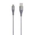 Skross USB-Kabel USB 2.0 USB-C® Stecker, Apple Lightning Stecker 2.00 m Space Grau Rund, Flexibel, Stoff-Ummantelung SKCA0016C-MFI200CN