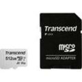 Transcend Premium 300S microSDXC-Karte 512 GB Class 10, UHS-I, UHS-Class 3, v30 Video Speed Class, A1 Application Performance Class inkl. SD-Adapter