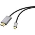 Renkforce USB-C® / DisplayPort Adapterkabel USB-C® Stecker, DisplayPort Stecker 1.00 m Schwarz RF-4600984 Ultra HD (8K) USB-C®-Displaykabel