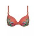 Triumph - Bikini Top gefüttert mit Bügel - Orange 42B - Botanical Leaf - Bademode für Frauen