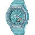 Chronograph CASIO G-SHOCK "GMA-S2100SK-2AER" Armbanduhren blau (türkis, transparent) Damen Quarzuhren