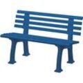 Gartenbank, 2-Sitzer, L 1200 mm, blau
