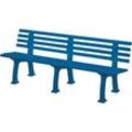 Gartenbank, 4-Sitzer, L 2000 mm, blau