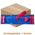 Klapphalter MopKnight Kunststoff blau rot 40 cm Karton 25 Stück, passend für alle 40 cm Laschenmops, hochwertig
