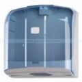 Handtuchspender Orgavente WAVE ABS/SAN grau-blau transparent für C, Z, M, V-Faltung, Papierhandtücher, ca. 300 Blatt