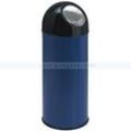 Mülleimer Bulletbin 55 L blau-schwarz Metall Abfallbehälter mit verzinktem Inneneimer
