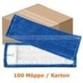 Wischmop MopKnight Kobold blue Mikrofaser blau 50 cm Karton 100 Stück, für alle glatten und strukturierten Böden