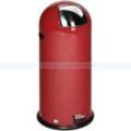 Treteimer VAR Abfallsammler mit Fußpedal 52 L rot mit verzinktem Inneneinsatz und bodenschonendem Kantenschutz