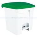 Treteimer Orgavente CONTITOP Tretmülleimer weiß-grün 30 L aus Polyethylen, mit HACCP-Empfehlungen