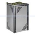 Müllbehälterschrank VAR MBS 5 mit Pflanzdeckel silber für 120 L bzw. 240 L Müllbehälter, mit Deckel und Schloss