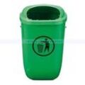 Wandmülleimer Orgavente CLASSIC Abfallbehälter grün 50 L Mülleimer für Wand- oder Pfostenbefestigung