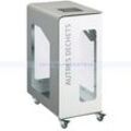 CUBATRI VIGI Abfallbehälter Rossignol mobil 90 L weiß/grau mit Klemmbügel, Rädern, ohne Schloss