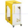 CUBATRI VIGI Abfallbehälter Rossignol mobil 90 L weiß/gelb mit Klemmbügel, Rädern, ohne Schloss